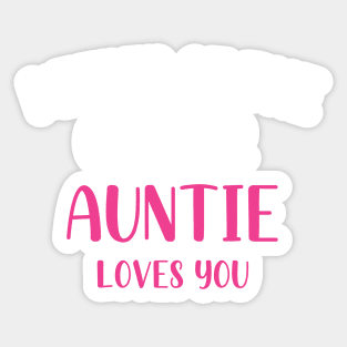 Keeper of the Gender Auntie Loves You - Cute Gender Reveal Party Idea Sticker